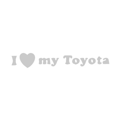 Autómatrica "I love my toyota", 20x4 cm, Fehér - eMAG.hu