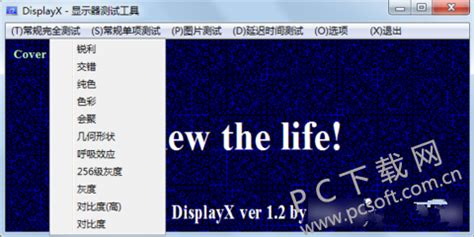 DisplayX（显示器测试软件）使用教程 - PC下载网资讯网
