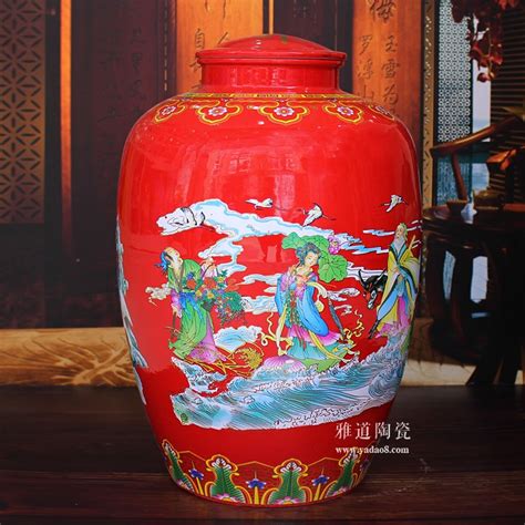 景德镇陶瓷 青花瓷 酒坛子 酒缸 水缸 100斤 150斤200斤300斤批发-阿里巴巴