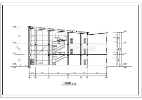 潮州市某大型居住区3层框架结构业主娱乐会所建筑设计CAD图纸_土木在线