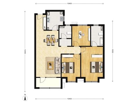 【渭南富力城_渭南渭南富力城楼盘】三居室户型图|房型图-渭南贝壳新房