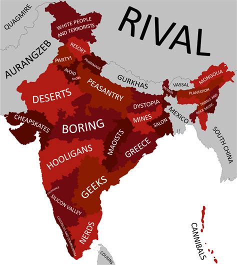 不可思议的印度：印度各邦偏见地图 - 知乎