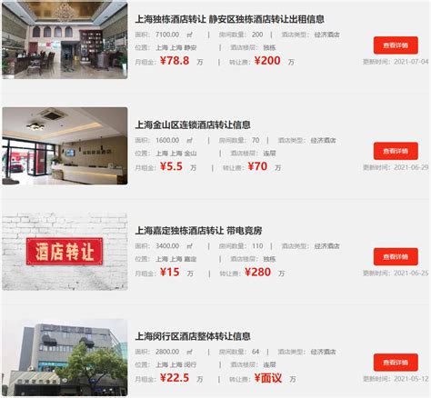 上海独栋酒店转让 上海酒店转让信息-酒店交易网