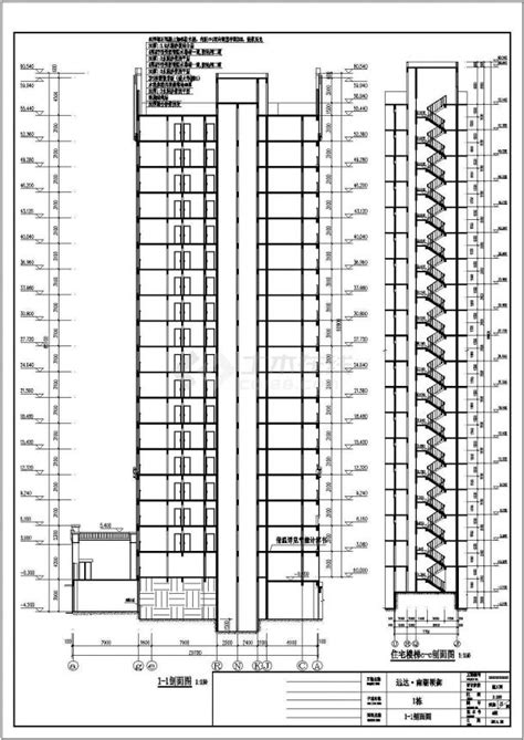 【自贡市】某十七层框架结构住宅楼建筑施工图_土木在线