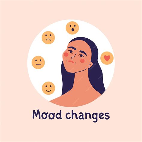 Premium Vector | Mood changes different states of emotions mood swings ...