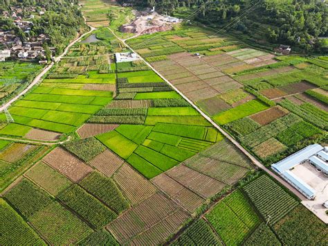 乡村田园农村生活航拍风景山水高清摄影大图-千库网