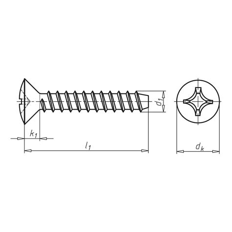 DIN 7983 Cross Recessed CSK Oval Head Tapping Screws-L&W Fasteners Company
