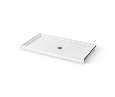 Icon Base 6032 AcrylX Alcove Center Drain Shower Base in White | Shower ...