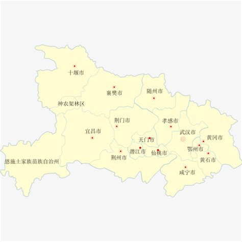 湖北省地图 - 快懂百科