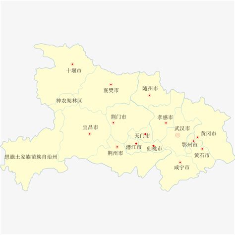 湖北省高清地图图片