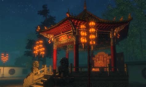 古风场景红纱帐图片