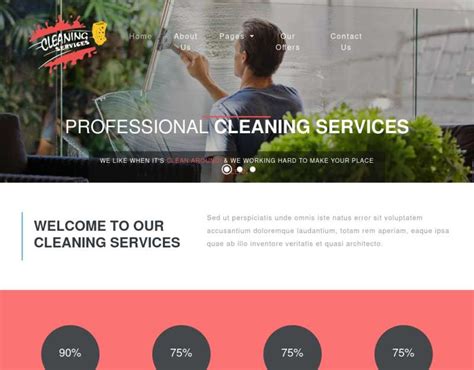 html响应式清洁保洁公司网站模板-17素材网
