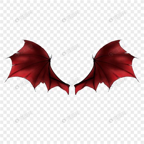 红色恶魔魔鬼翅膀元素素材下载-正版素材402035763-摄图网