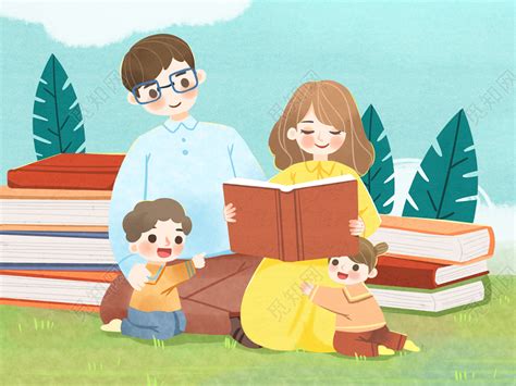 卡通手绘儿童读书学习阅读人物素材免费下载 - 觅知网