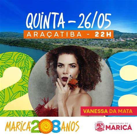 Festa dos 208 anos de Maricá terá show de Vanessa da Mata | O São Gonçalo