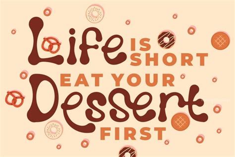 可爱甜美的甜点海报英文标题字体-Melting Dessert - 艺字网