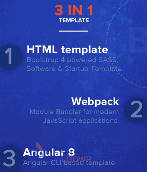 【looDashCore 1.2.1】IT软件项目|SaaS服务|手机APP展示推介网站模板 包含HTML+Webpack+Angular三 ...