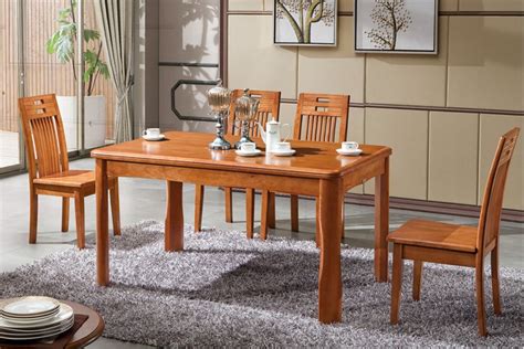 实木餐桌椅组合中式可伸缩折叠长方圆形家用餐桌现代餐厅家具饭桌-阿里巴巴