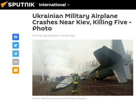 快讯！外媒：一架载14人乌克兰军机在基辅附近坠毁-大河新闻