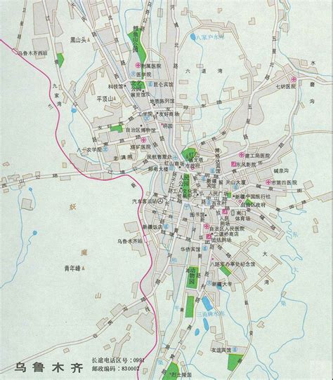 新疆乌鲁木齐市政区地图_新疆旅行网