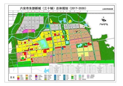 六安市东部新城（三十铺）总体规划（2017-2030）批前公示_六安市金安区人民政府