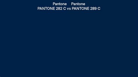 Pantone 282 C vs RAL Ocean blue (RAL 5020) side by side comparison