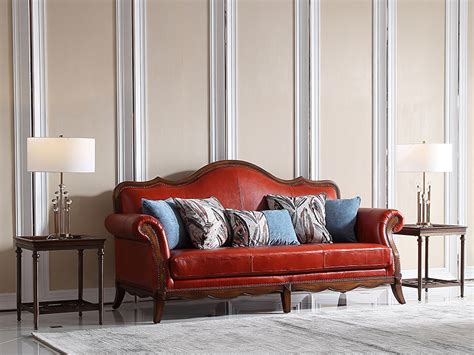 凯迪斯顿家具美式客厅沙发现代美式真皮沙发简美沙发别墅客厅轻奢实木沙发X602-37 - 逛蠡口