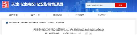 天津市津南区市场监督管理局公布2022年第3期食品安全监督抽检信息-中国质量新闻网