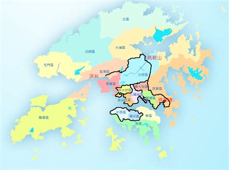 香港行政区划地图|香港行政区划地图全图高清版大图片|旅途风景图片网|www.visacits.com