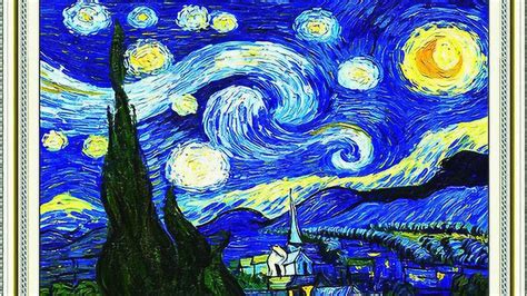 天纵奇才的梵高，其著名画作《星空》流动起来是怎样的~好美啊_腾讯视频