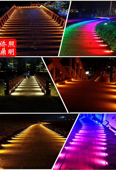 LED网红步道灯户外彩虹路公园亮化工程埋地面感应龟背透光栈射灯-阿里巴巴