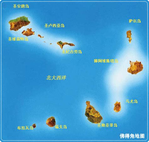 佛得角地图图片