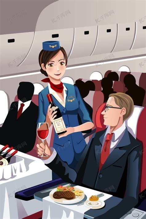 航空空姐检查票飞机客舱微笑高清摄影大图-千库网
