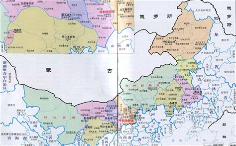 内蒙古地图标准版,内蒙古的九个盟的,内蒙古盟市所在地_大山谷图库