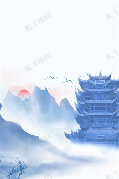 岳阳楼文化旅游景区海报背景图片免费下载-千库网