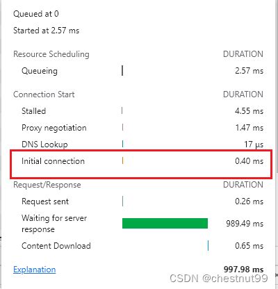 网页加载慢，Initial connection请求偶尔过长-CSDN博客