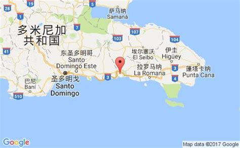 多米尼加地图图片