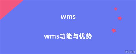 wms是什么意思，wms功能与优势 - 外贸日报