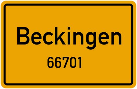 66701 Beckingen Straßenverzeichnis: Alle Straßen in 66701