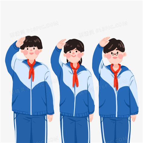 学生敬礼表情包图片