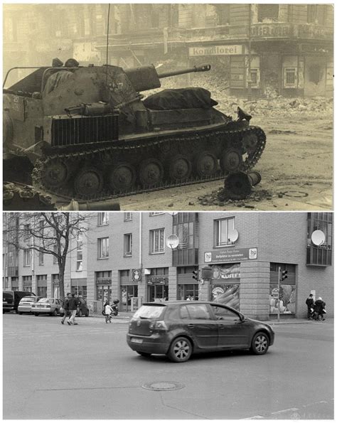 1945年·被战争摧毁的柏林城市废墟照-天下老照片网