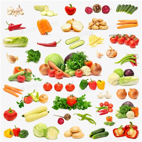 堆好的不同品种的水果蔬菜拼贴图片-白色背景上的堆好的不同品种的水果蔬菜素材-高清图片-摄影照片-寻图免费打包下载