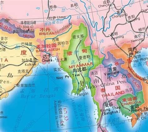 缅甸佤邦特区地图全图,佤邦,版大图_大山谷图库
