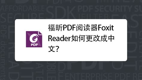 福昕PDF阅读器Foxit Reader如何更改成中文_360新知