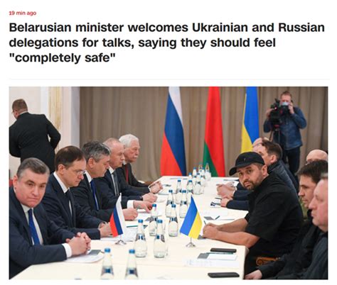 快讯！白俄罗斯外长：俄乌代表谈判地点“十分安全”