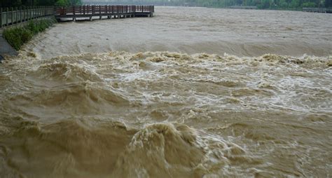 釜溪河洪水--自贡市图书馆