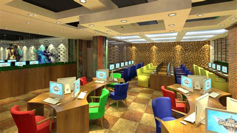 internet bar 网吧 网咖 咖啡厅 直接渲染可出图su模型下载-光辉城市