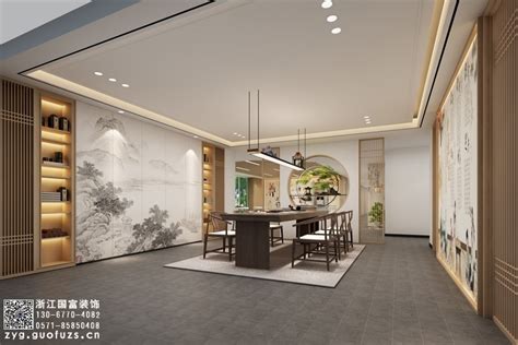 深圳宝安养生馆装修设计 养身会所设计 中式风格