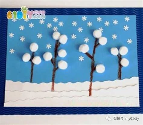 幼儿手工制作冬天的雪景，快给小宝宝看看吧！
