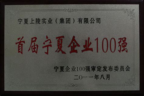 首届宁夏企业100强第30名-宁夏上陵集团
